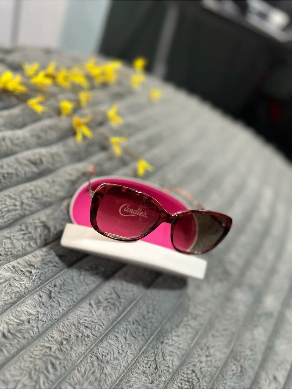 Candie's Pink Tortoise Cat-Eye Sunglasses